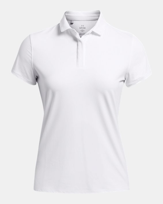 女士UA Iso-Chill短袖Polo衫 in White image number 3